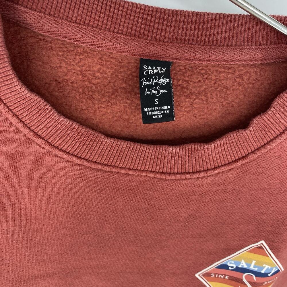 Salty Crew Sink Swim Sweatshirt Womens S Sunset Graphic Surf Fishing Crew - Picture 3 of 8